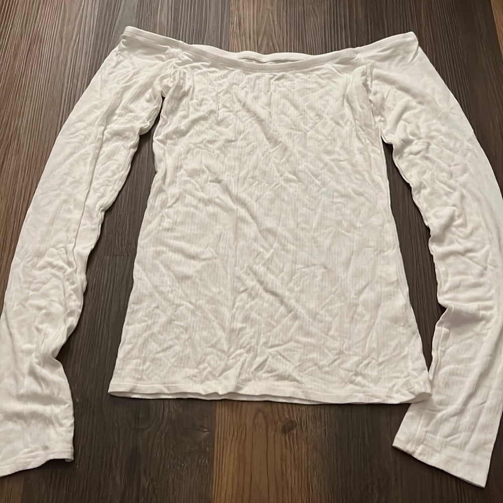 Hollister ribbed full length off the shoulder top